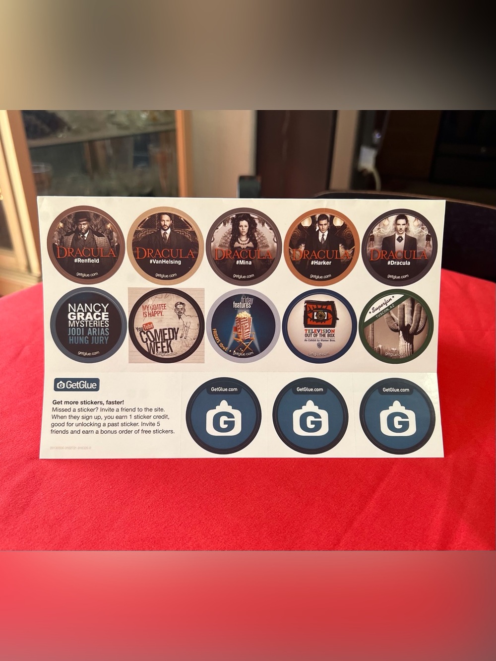 Dracula NBC Beautiful Creatures GetGlue Promo Sticker Sheet Set Lot Gothic Pop